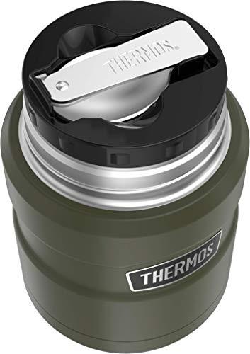 Thermos Stainless King 16 Ounce Food Jar with Folding Spoon, Stainless Steel