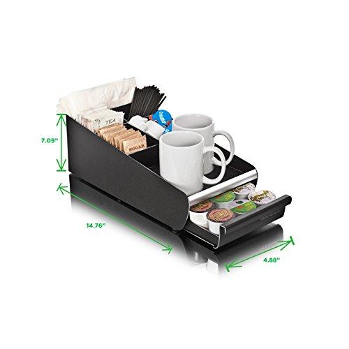 Mind Reader Coffee Pod Storage Drawer for K-Cups, Verismo, Dolce Gusto, Holds 30 K-Cups, 35 CBTL, Verismo, Dolce Gusto, Black