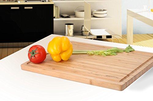 Extra Large Bamboo Cutting Board (17 by 12 inch) - Utopia Kitchen