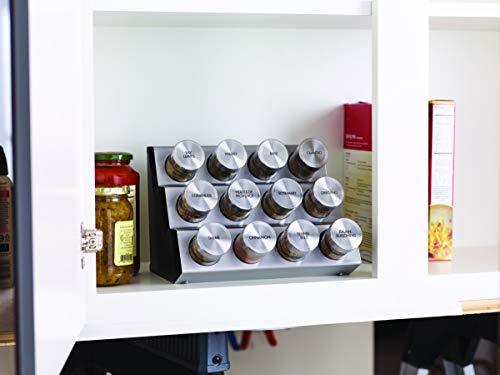 Kamenstein 30020 Revolving 20-Jar Countertop Spice Rack Tower Organizer with Free Spice Refills for 5 Years