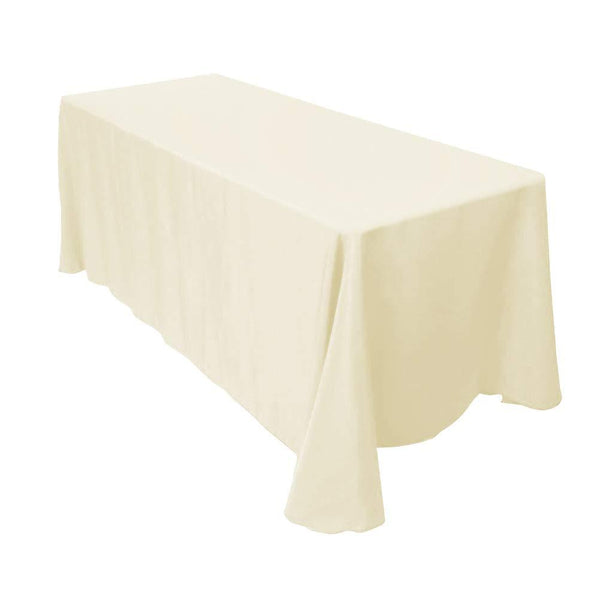 Surmente Tablecloth 90 x 132-Inch Rectangular Polyester Table Cloth for Weddings, Banquets, or Restaurants (Black) …