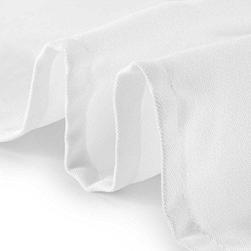 Lann's Linens - 1 Dozen 20" Oversized Cloth Dinner Table Napkins - Machine Washable Restaurant/Wedding/Hotel Quality Polyester Fabric - White