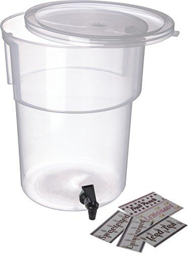 Carlisle 220930 Break-Resistant Beverage Dispenser, 5 Gallon, Clear