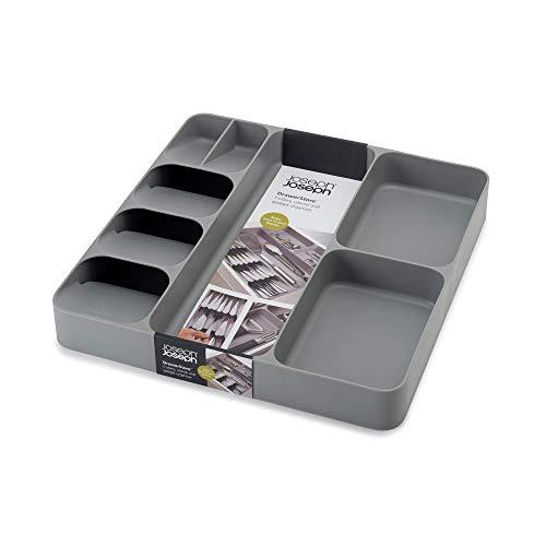 Joseph Joseph 85119 DrawerStore Kitchen Drawer Organizer Tray for Cutlery Silverware, Gray