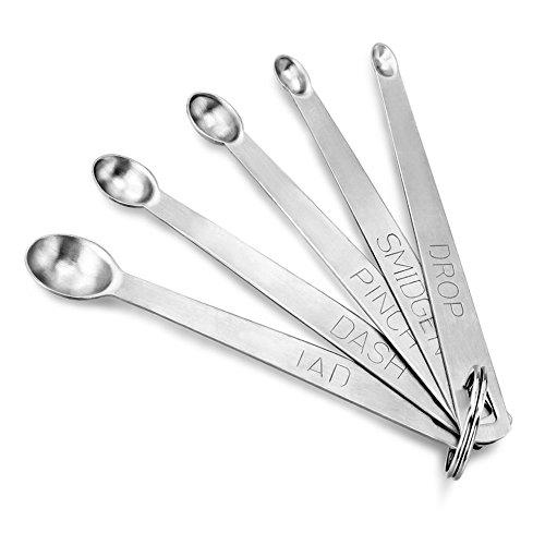 New Star Foodservice 42917 Stainless Steel Measuring Spoons and Cups Combo, Set of 8, Silver