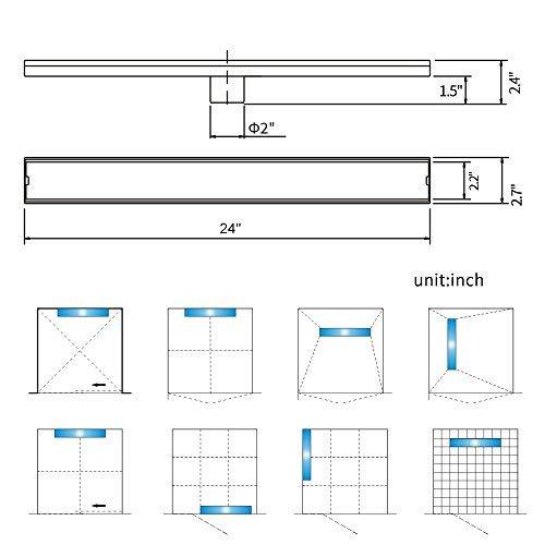 DESFAU Tile Insert Linear Shower Drain, 24-Inch Brushed Nickel Shower Floor Drain JD47032500BN6US#KL
