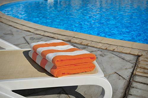 Utopia Towels Cabana Stripe Beach Towels (4 Pack, 30 x 60 Inches) - Large Pool Towels, Variety Pack