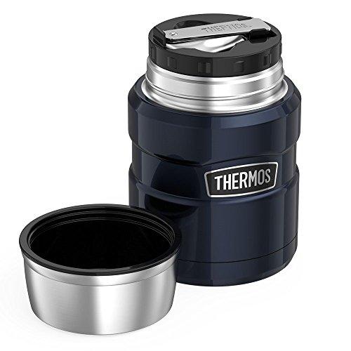 Thermos Stainless King 16 Ounce Food Jar with Folding Spoon, Stainless Steel