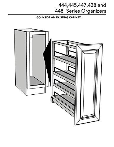 Rev-A-Shelf - 448-BCBBSC-5C - 5 in. Pull-Out Wood Base Cabinet Organizer with Ball-Bearing Soft-Close Slides