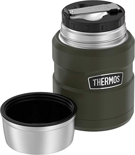 Thermos Stainless King 16 Ounce Food Jar with Folding Spoon, Stainless Steel