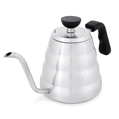 Pour Over Kettle Coffee Maker: Stainless Steel Gooseneck Drip Kettles for Ground Beans Hand Drip Coffees & Loose Leaf Tea - Barista Quality 1.2 liter by The Triumphant Chef
