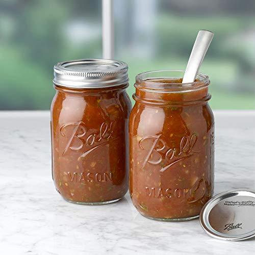 Ball Pint Regular Mouth Mason Jar with Lids and Bands, 16-Ounces (2-Units)