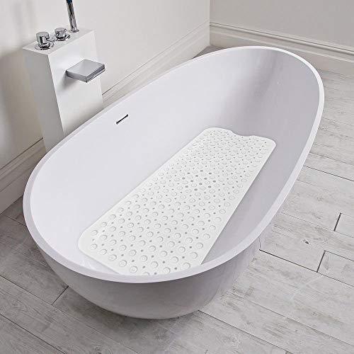 YINENN Bath Tub Shower Mat 40x16 Inch Non-Slip and Latex Free,Bathtub Mat with Suction Cups,Machine Washable Eco-Friendly Bath Mat (Clear)