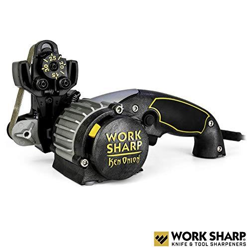 Work Sharp Knife & Tool Sharpener Ken Onion Edition - Sharpening Angles From 15° To 30°, Flexible Abrasive Belts, Variable Speed Motor, Multi-Positioning Sharpening