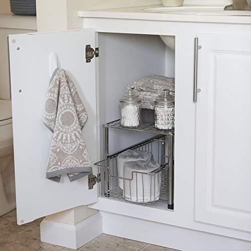 Household Essentials 1265B-1 Glidez Under Sink Sliding Organizer | Pull Out Cabinet Shelf | Wood | 11.5 Inches Wide
