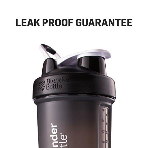 BlenderBottle ProStak System with 22-Ounce Bottle and Twist n' Lock Storage, All Black