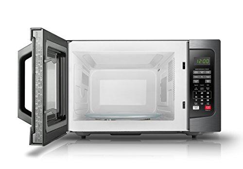 Toshiba  EM131A5C-BS Microwave Oven with Smart Sensor, Easy Clean Interior, ECO Mode and Sound On/Off, 1.2 Cu.ft, 1100W, Black Stainless Steel