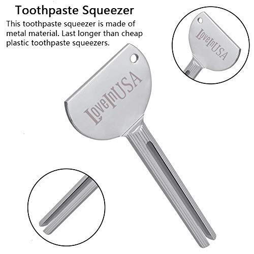 LoveInUSA Toothpaste Tube Squeezer Dispenser- 4 Pack Random Colors