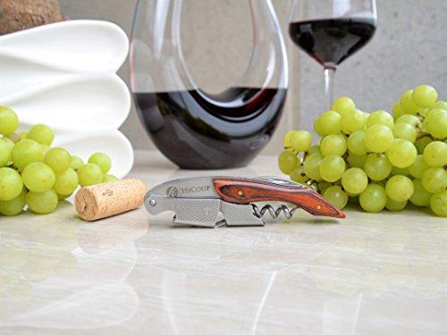 Professional Waiter’s Corkscrew by HiCoup - Rosewood Handle All-in-one Corkscrew, Bottle Opener and Foil Cutter, Used By Sommeliers, Waiters and Bartenders Around The World