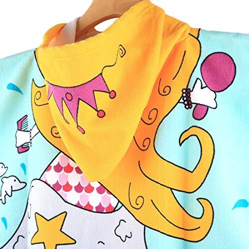 HETH Kids Hooded Beach and Bath Towel 100% Cotton Beach Swimming Coverup for Age 2-8 Years Old Multi-use for Bath/Shower/Pool(Tiger Shark)