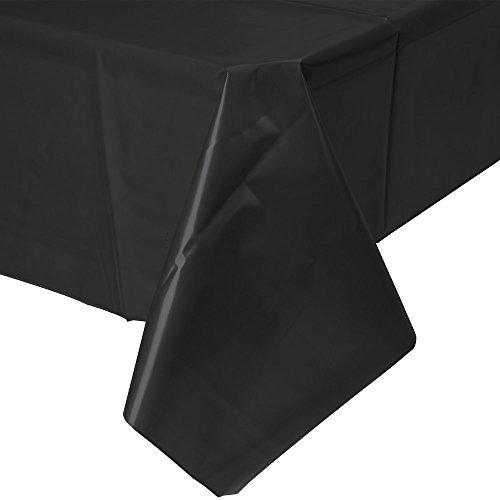 Mountclear 12-Pack Disposable Plastic Tablecloths 54" x 108" Rectangle Table Cover (Gold)