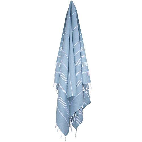 Turkish Bath and Beach Towel Set of 4 Variety Colors Classic Peshtemal 100% Cotton Oversized 39 X 70 Stylish Bath Beach Spa and Pool Towels