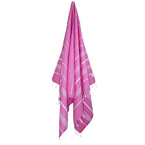 Turkish Bath and Beach Towel Set of 4 Variety Colors Classic Peshtemal 100% Cotton Oversized 39 X 70 Stylish Bath Beach Spa and Pool Towels