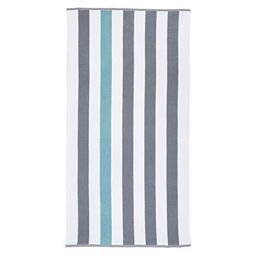 Oversize Plush Cabana Towel by Laguna Beach Textile Co | Navy and Seafoam Green| 1 Classic, Beach and Pool House Towel