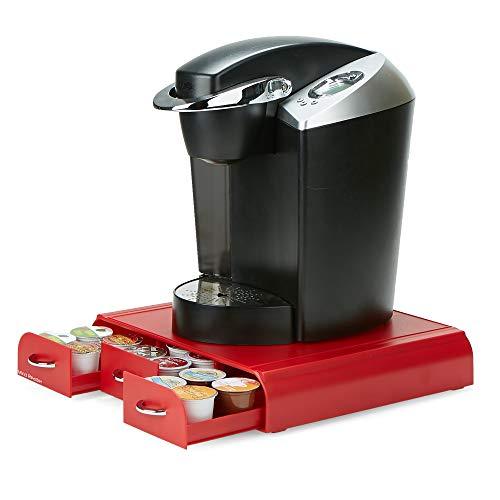 Mind Reader 'Anchor' Triple Drawer K-Cup Dolce Gusto, CBTL, Verismo Single Serve Coffee Pod Holder, Black