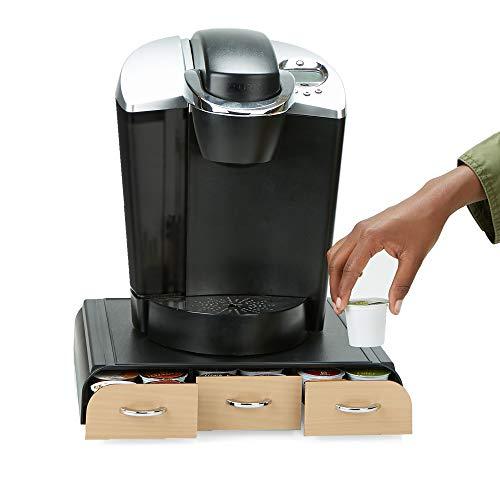 Mind Reader 'Anchor' Triple Drawer K-Cup Dolce Gusto, CBTL, Verismo Single Serve Coffee Pod Holder, Black