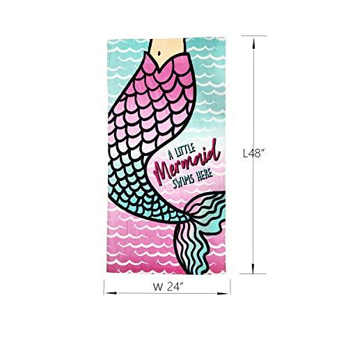 CC EFIND Beach Towel for Kids, 100% Cotton Soft Blanket Throw, 24” X 48” Dinosaur Terry Towel for Travel, Beach, Swimming, Bath, Camping, and Picnic