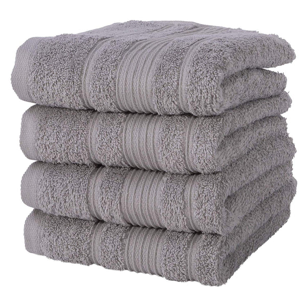 Qute Home Towels 100% Turkish Cotton Gray Bath Towels Set | Super Soft Highly Absorbent | Spa & Hotel Towels Quality Quick Dry Grey Towel Sets for Bathroom, Shower Towel, Gym –(Bath Towel - Set of 2)