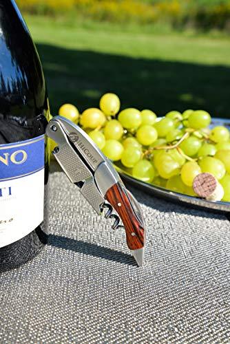 Professional Waiter’s Corkscrew by HiCoup - Rosewood Handle All-in-one Corkscrew, Bottle Opener and Foil Cutter, Used By Sommeliers, Waiters and Bartenders Around The World