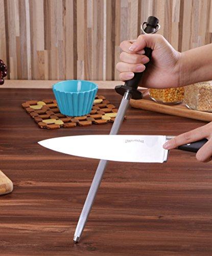 Utopia Kitchen 10 Inch Honing Steel Knife Sharpening Steel Sharpening Rod