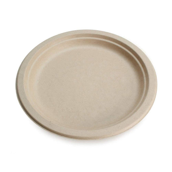 Earth's Natural Alternative Eco-Friendly, Natural Compostable Plant Fiber 9" Plate, Natural, 50 Count