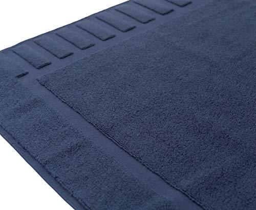 Luxury Bath Mat Floor Towel Set - Absorbent Cotton Hotel Spa Shower/Bathtub Mats [Not a Bathroom Rug] 22"x34" | White | 2 Pack