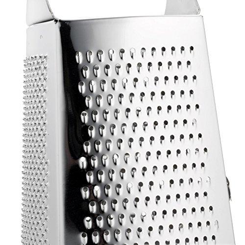 Spring Chef Box Grater, 4-Sided Stainless Steel Large 10-inch Grater for Parmesan Cheese, Ginger, Vegetables