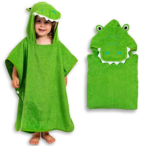 Hudz Kidz Hooded Towel for Kids & Toddlers, Ideal at Bath, Beach, Pool (Blue Shark)