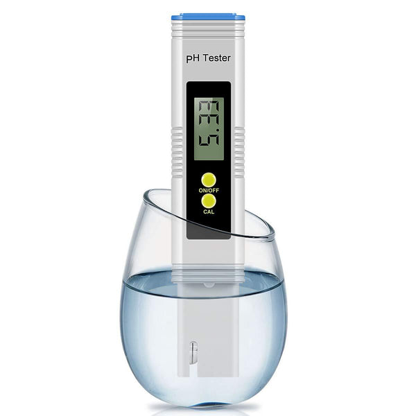 Digital PH Meter, Cakie PH Meter 0.01 PH High Accuracy Water Quality Tester 0-14 PH Measurement Range Household Drinking, Pool Aquarium Water PH Tester Design ATC（Orange）