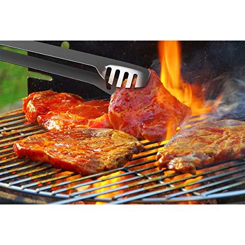 Home-Complete BBQ Grill Tool Set- 16 Piece Stainless Steel Barbecue Grilling Accessories with Aluminum Case, Spatula, Tongs, Skewers