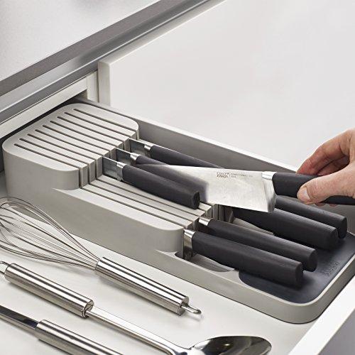 Joseph Joseph 85119 DrawerStore Kitchen Drawer Organizer Tray for Cutlery Silverware, Gray