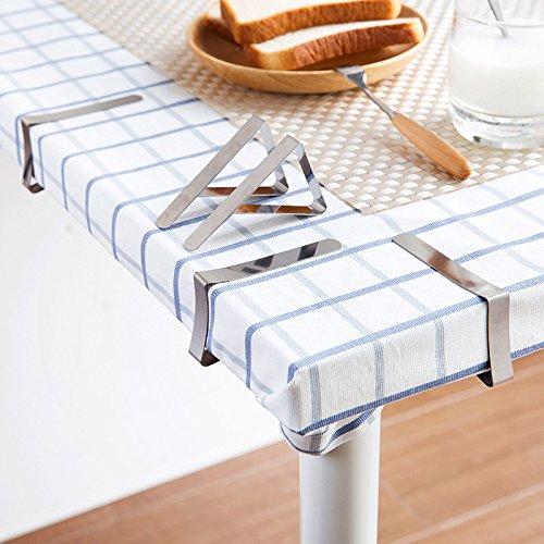 Alamic Tablecloth Clips Picnic Table Clips Stainless Steel Picnic Table Cloth Holders Table Cover Clips Clamps - 12 Pack