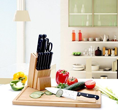 Extra Large Bamboo Cutting Board (17 by 12 inch) - Utopia Kitchen