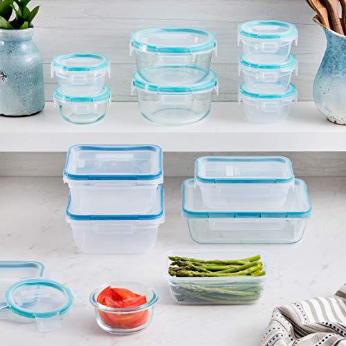 Snapware 1122515 Glass Food Storage Set, 24-Piece, Clear