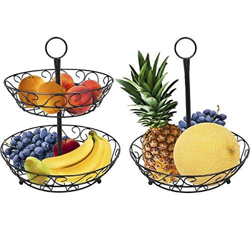 Sorbus Countertop Fruit Basket Holder & Decorative Tabletop Bowl Stand