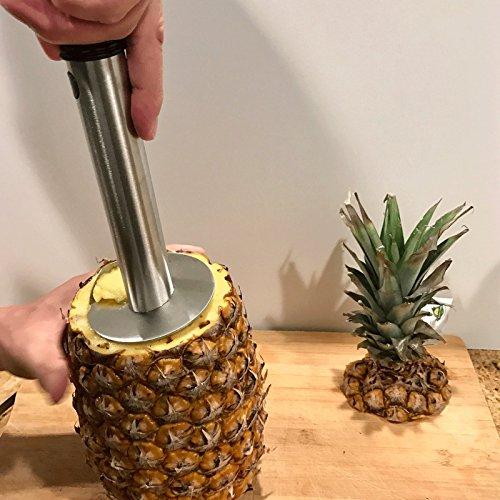 Adorox Stainless Steel Pineapple Fruit Core Slicer Cutter Kitchen Tool Cortador de Piña (Stainless Steel (1 Slicer))