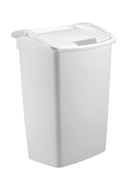 Rubbermaid Swing-Top Lid Recycling Bin for Home, Kitchen, and Bathroom, 12.5 Gallon, Gray