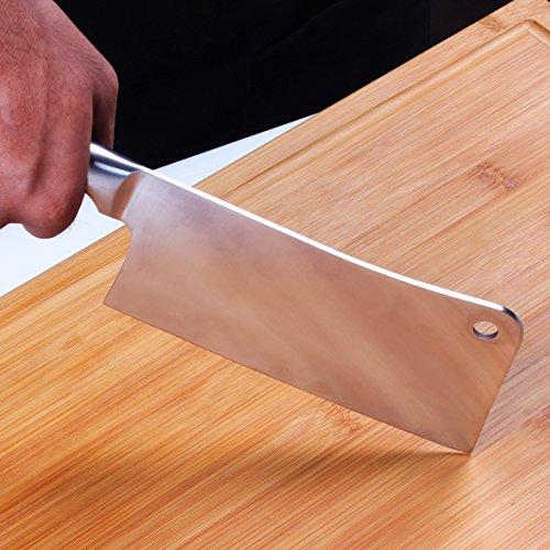 7 Inch Stainless Steel Chopper - Cleaver - Butcher Knife - Multipurpose Use for Home Kitchen or Restaurant by Utopia Kitchen