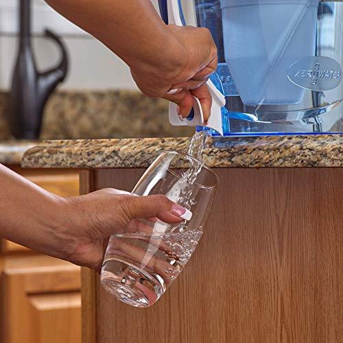 ZeroWater 10 Cup Pitcher with Free Water Quality Meter BPA-Free NSF Certified to Reduce Lead and Other Heavy Metals