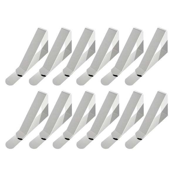 Alamic Tablecloth Clips Picnic Table Clips Stainless Steel Picnic Table Cloth Holders Table Cover Clips Clamps - 12 Pack